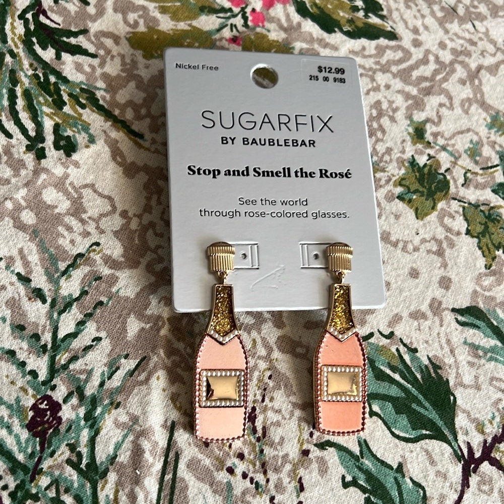 Sugarfix champagne bottle earrings